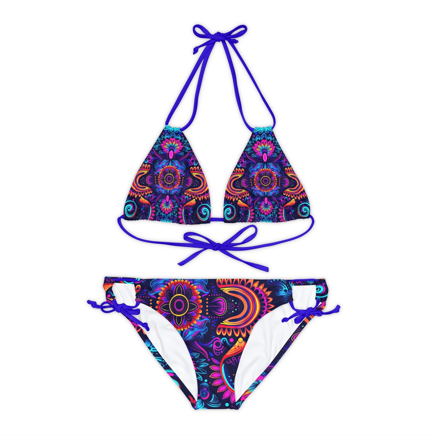 Colorful Neon Strappy Bikini Set - Mila Beachwear