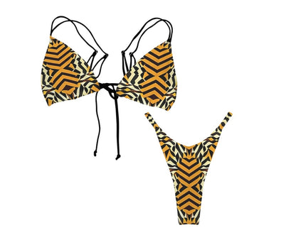 Tiger Stripes String Bikini Set