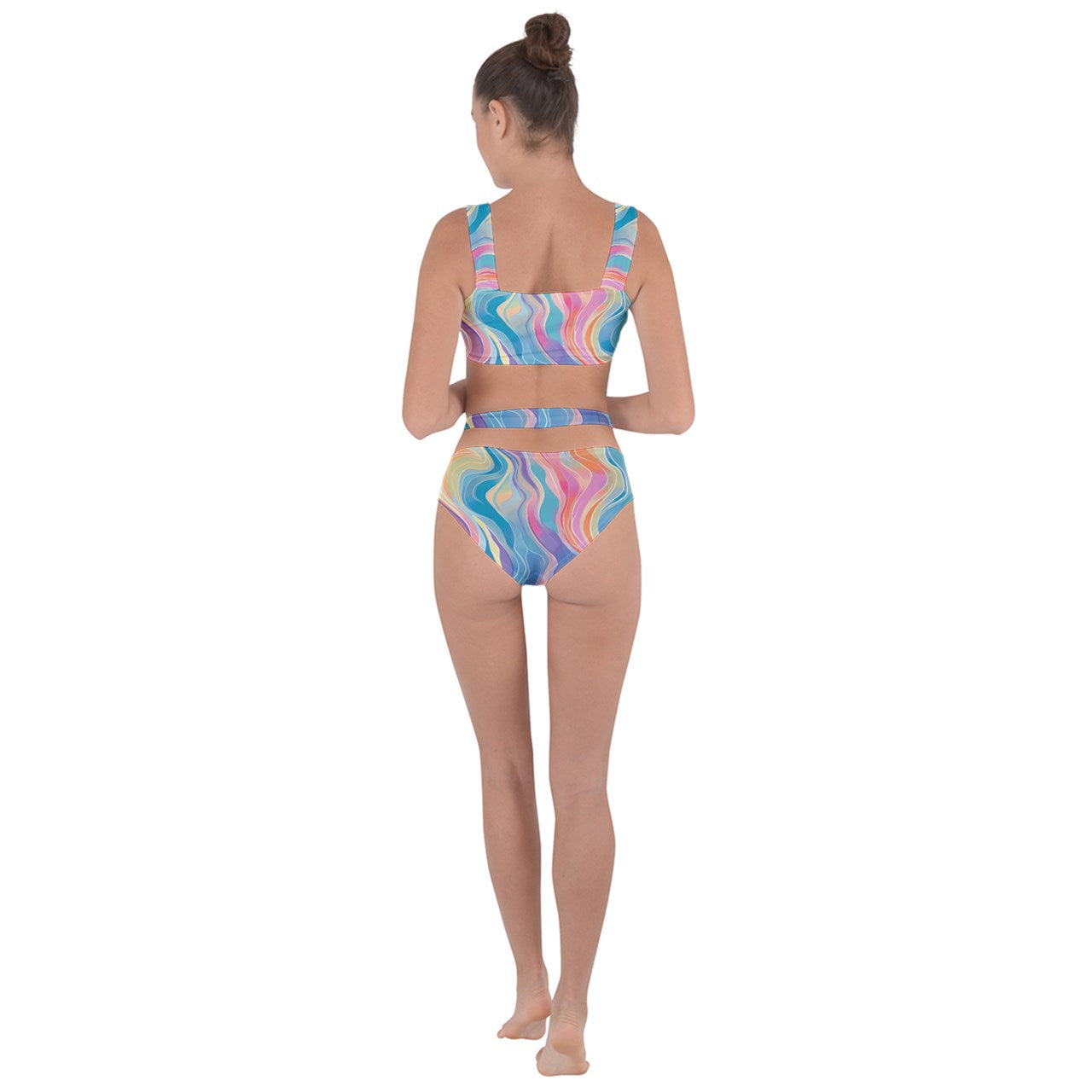 Rainbow Bandaged Up Bikini Set - Mila Beachwear