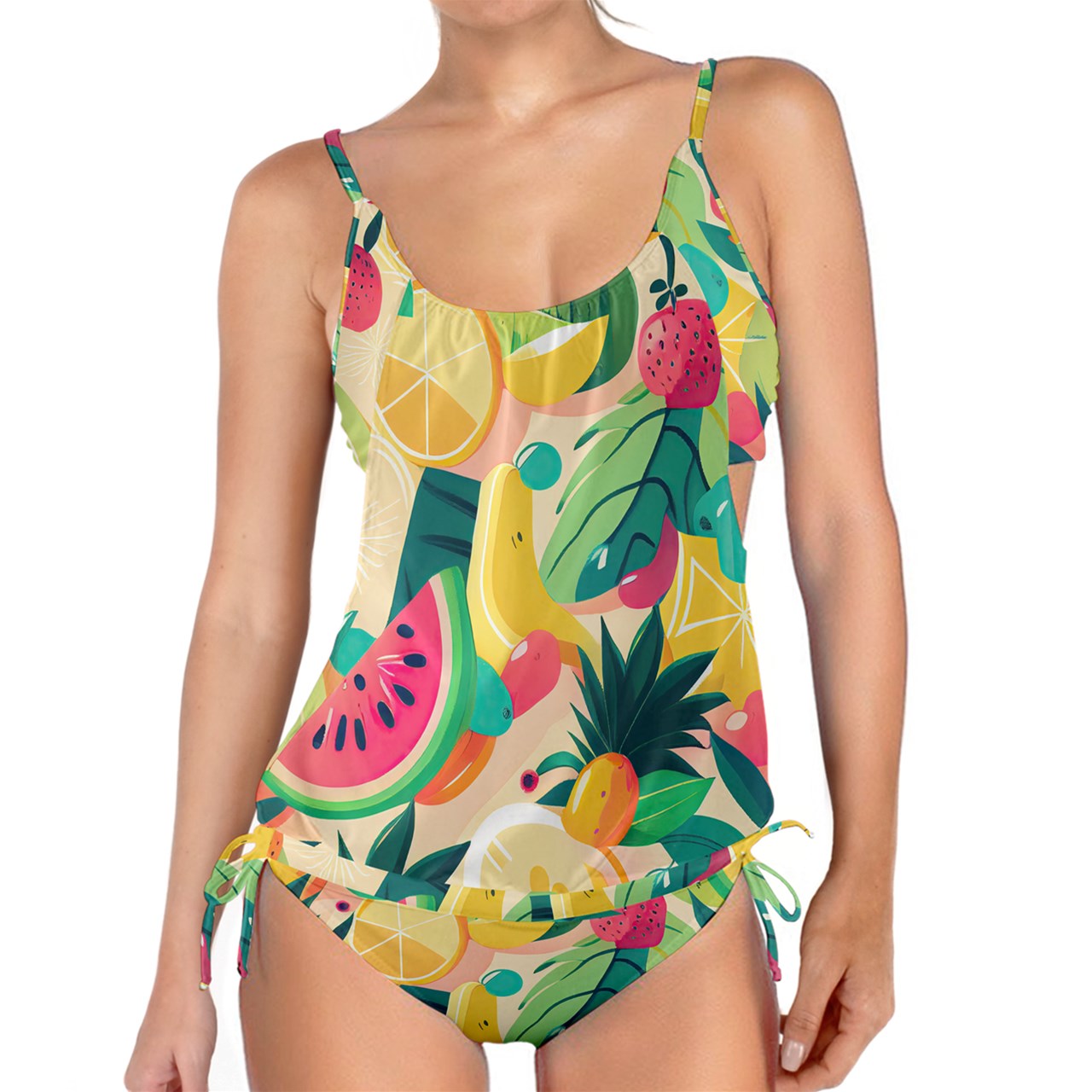 Tropical Fruit Cocktail Tankini Set - Mila Beachwear