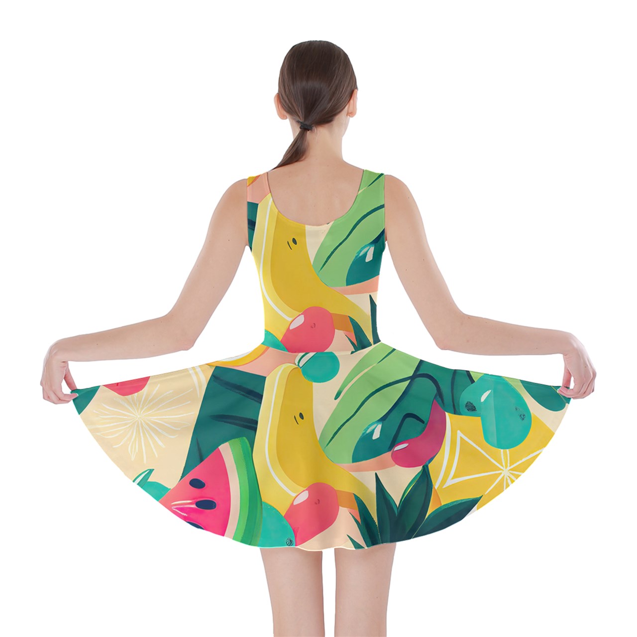 Tropical Fruit Cocktail Skater Dress - Mila Beachwear