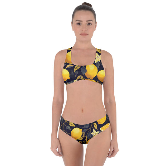 Sorrento Lemon Delight Criss Cross Bikini Set