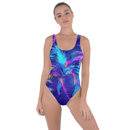 Psychedelic Palms Sexy Back Swimsuit