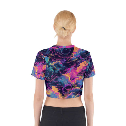 Whimsical Sky Cotton Crop Top