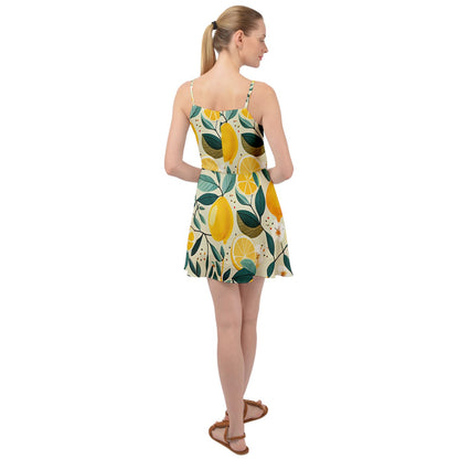 Amalfi Lemon Summer Time Chiffon Dress