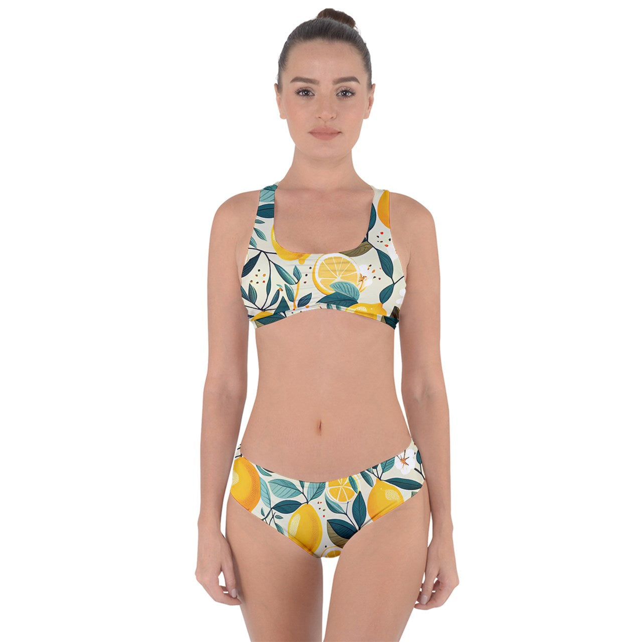 Amalfi Lemon Criss Cross Bikini Set