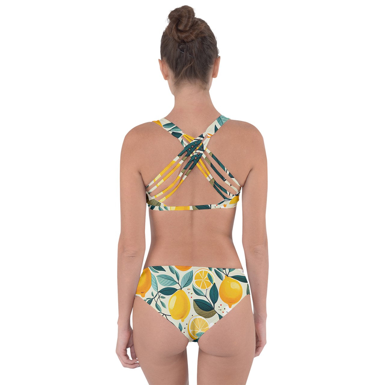 Amalfi Lemon Criss Cross Bikini Set