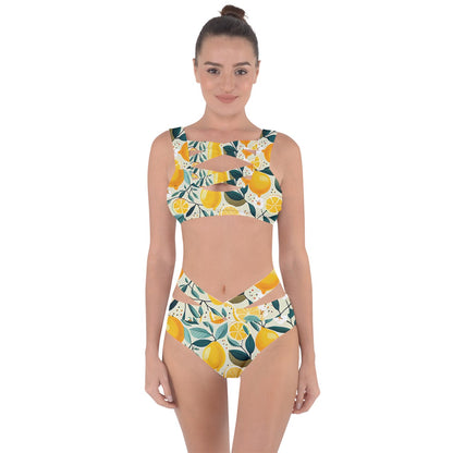 Amalfi Lemon Bandaged Up Bikini Set