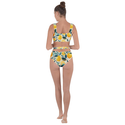 Amalfi Lemon Bandaged Up Bikini Set
