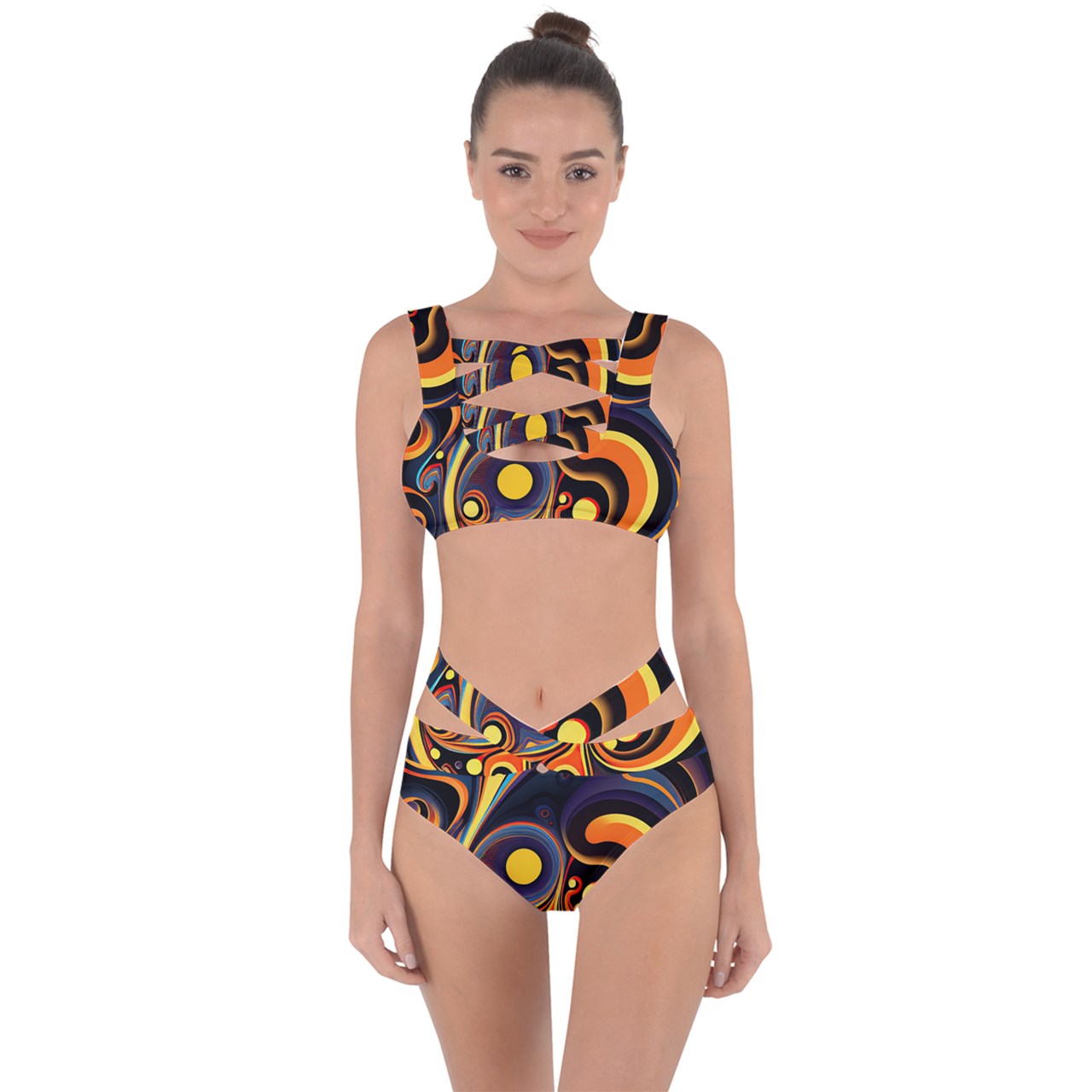 Chromatic Vibes Bandaged Up Bikini Set