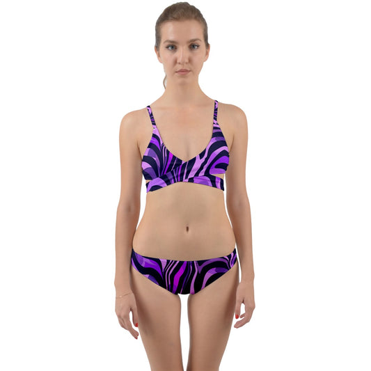 Lavender Safari Wrap Around Bikini Set