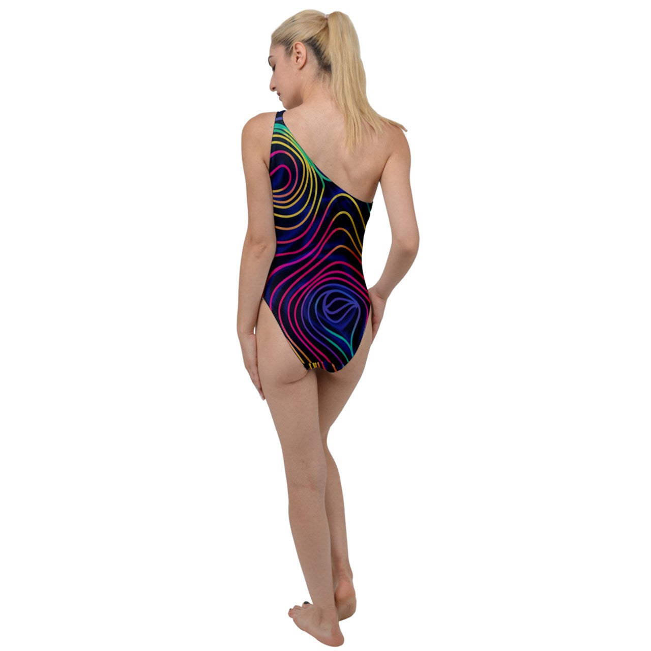 Neon Rainbow To One Side Swimsuit