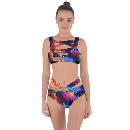 Cosmic Kaleidoscope Bandaged Up Bikini Set