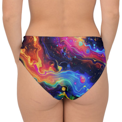 Cosmic Kaleidoscope Double Strap Halter Bikini Bottoms