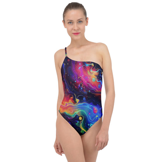 Cosmic Kaleidoscope Classic One Shoulder Swimsuit