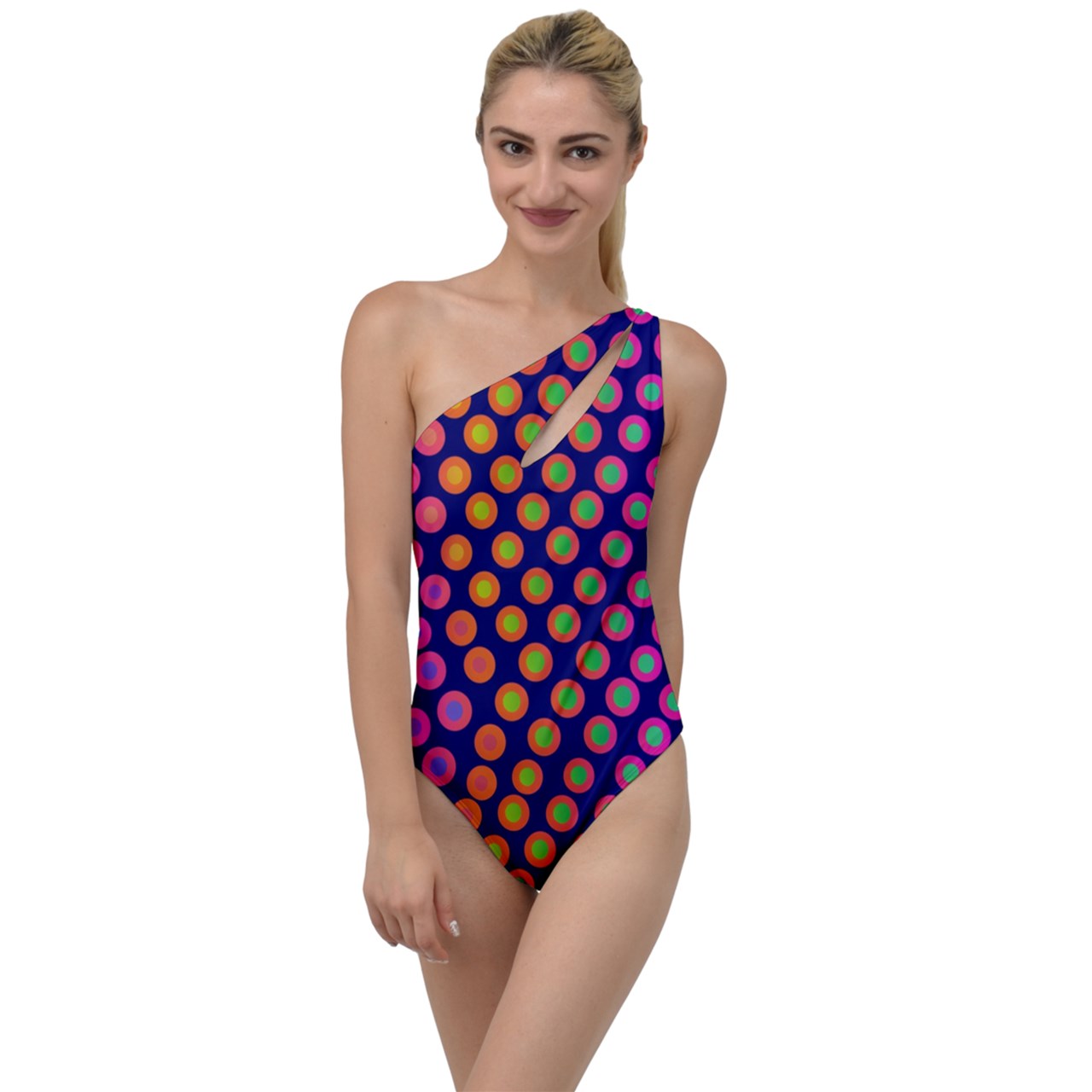 Electric Dots To One Side Swimsuit