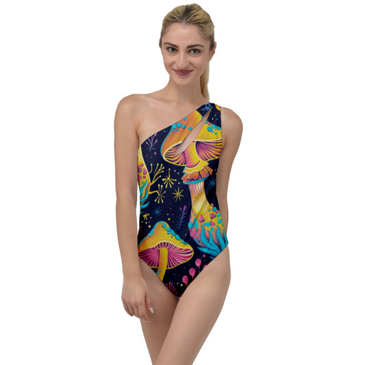 Neon Shrooms To One Side Swimsuit
