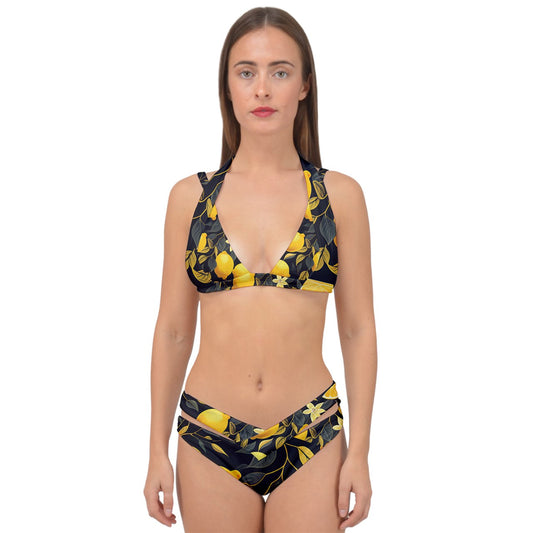 Sorrento Lemon Delight Double Strap Halter Bikini Set