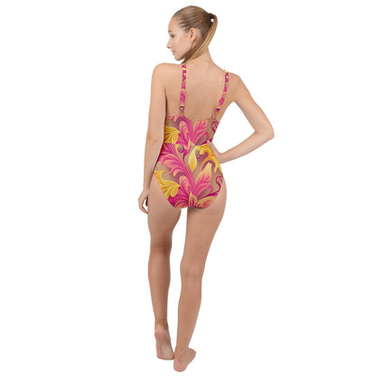 Summer Vibes High Neck One Piece Swimsuit