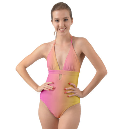 Sunkissed Sorbet Halter Cut-Out One Piece Swimsuit
