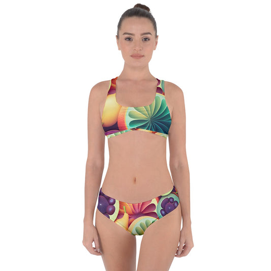 Tropical Salad Criss Cross Bikini Set
