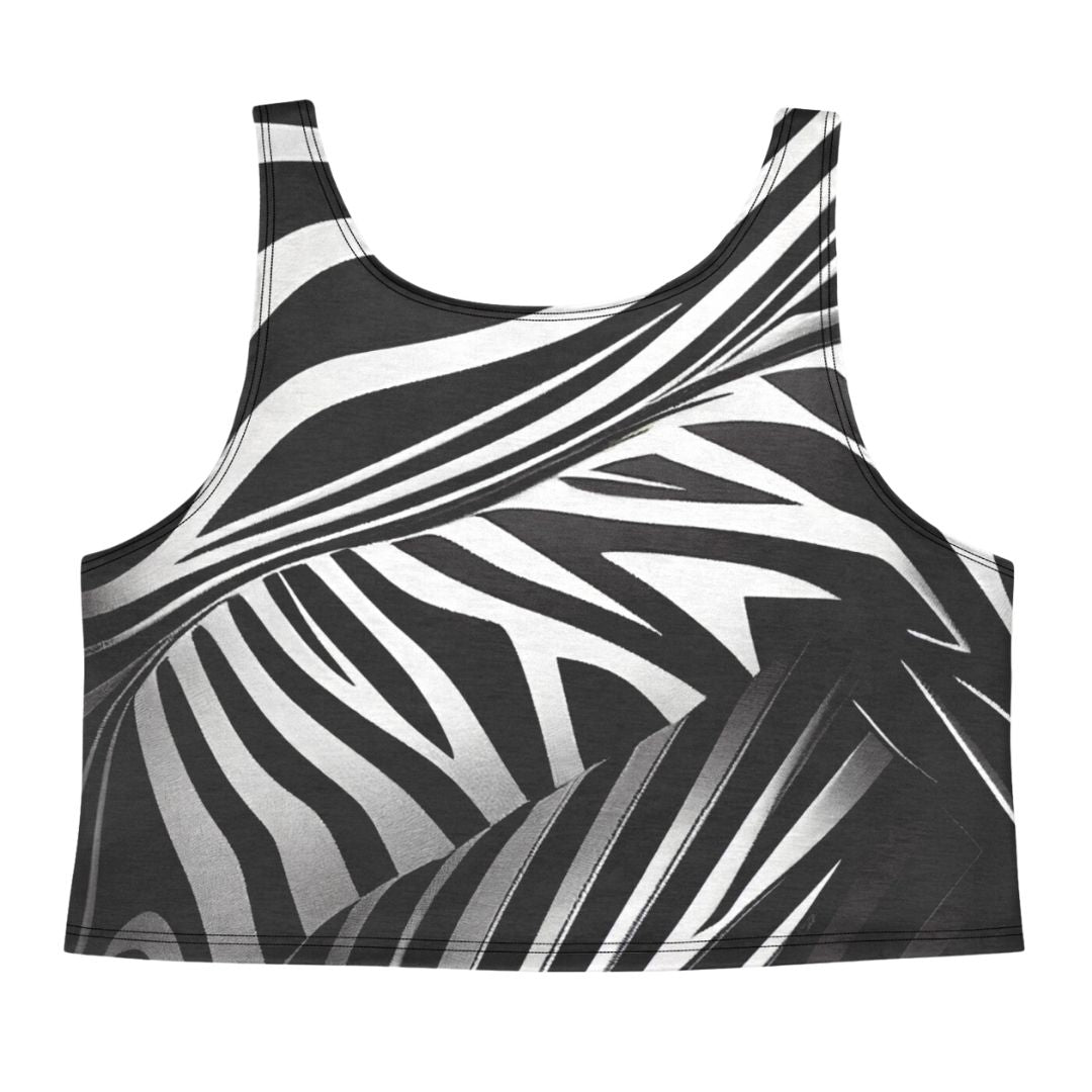 Zebra Womens Crop Tank Top - Mila Beachwear