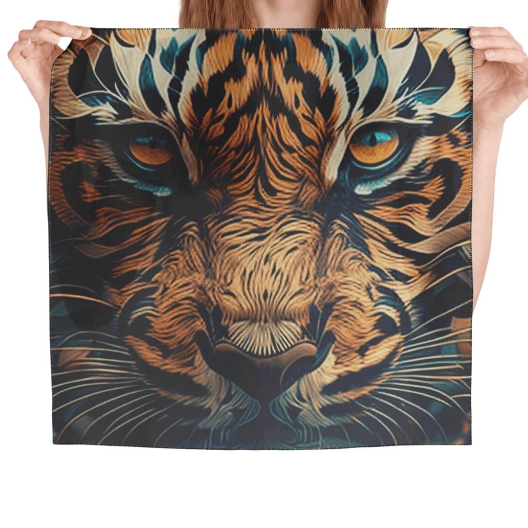 Tiger Chiffon Bandana - Mila Beachwear