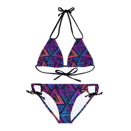 Triangular Prism Strappy Bikini Set - Mila Beachwear