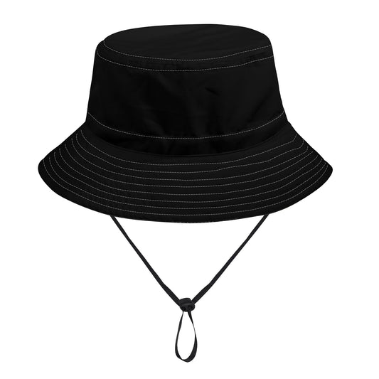 Midnight Mirage Black Bucket Hats with Adjustable String