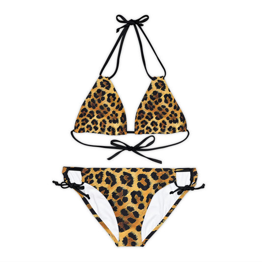 Safari Chic Leopard Bikini Set Strappy Bikini Set - Mila Beachwear