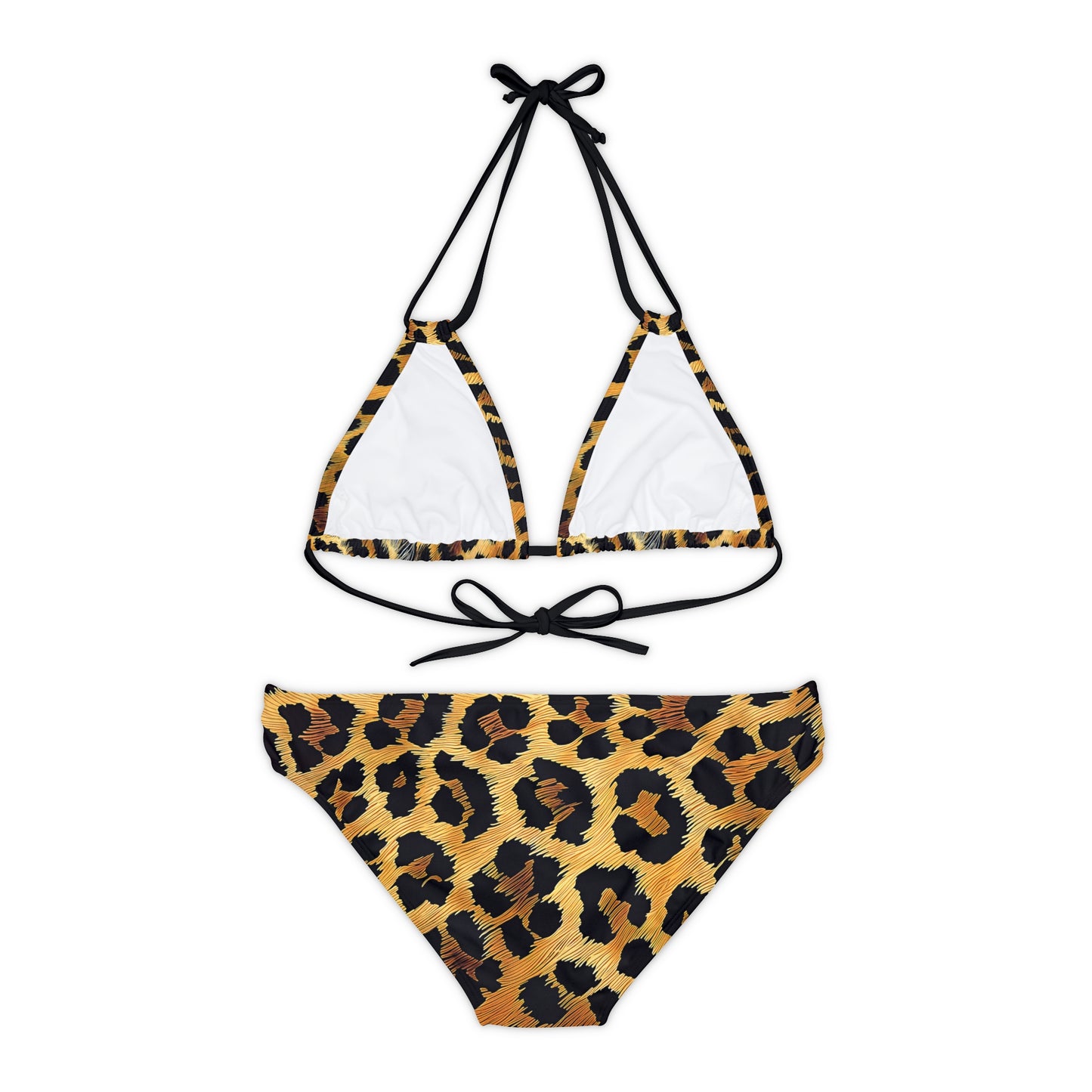 Safari Chic Leopard Bikini Set Strappy Bikini Set - Mila Beachwear