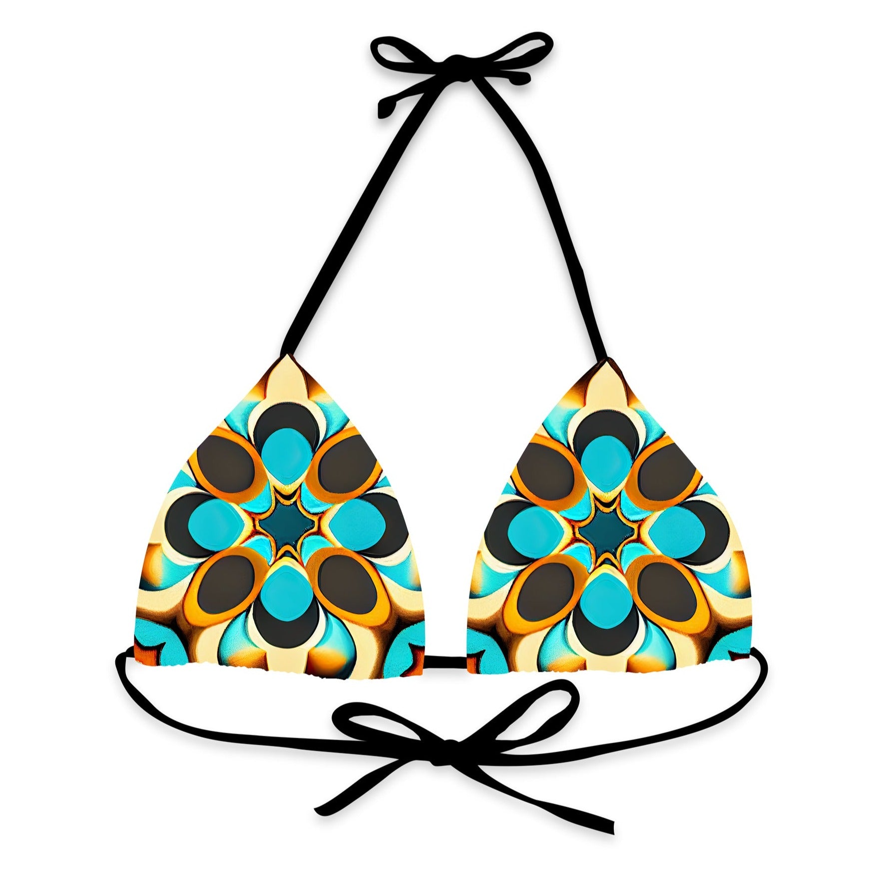 Amalfi Maiolica Triangle Bikini Top - Mila Beachwear