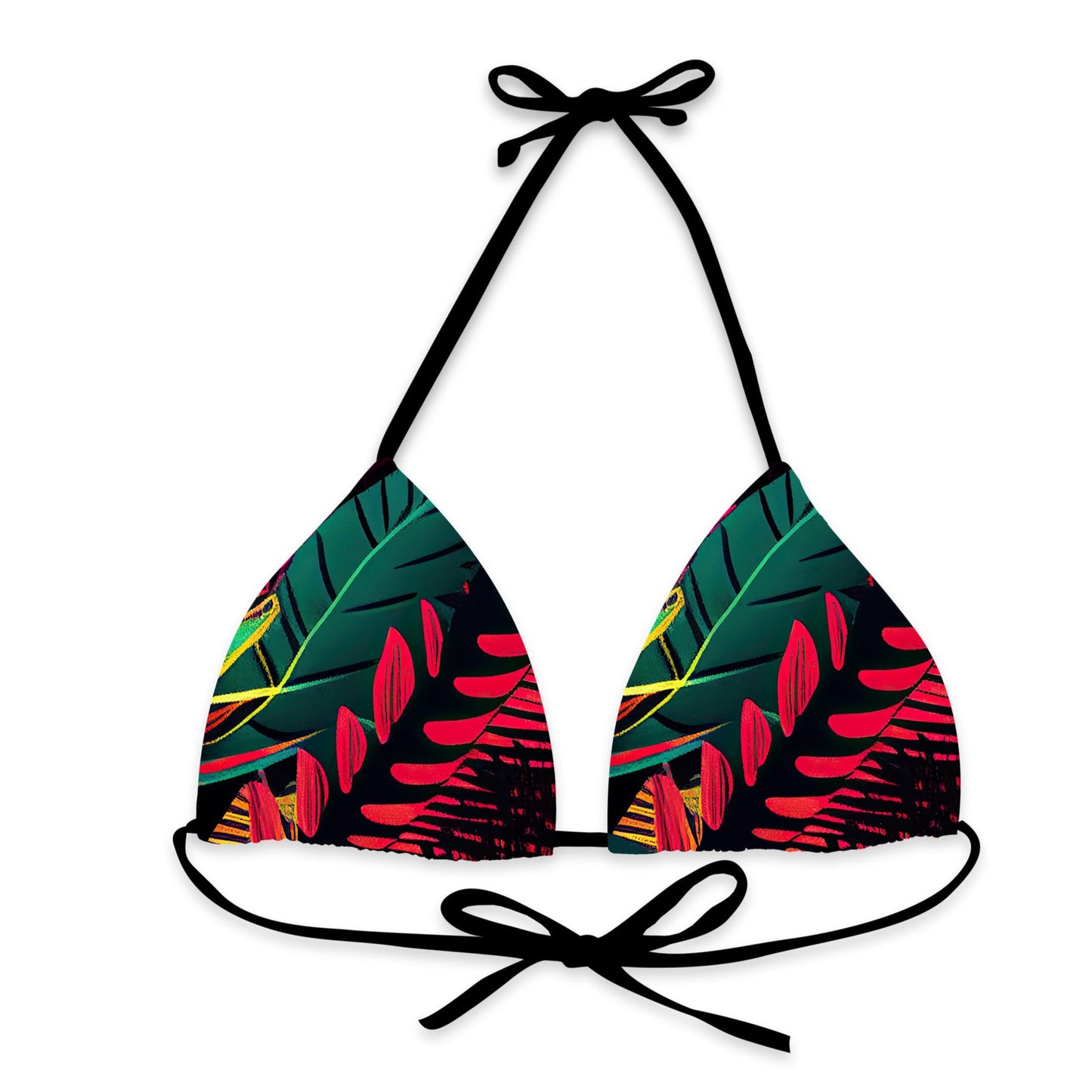Psychedelic Floreal Jungle Triangle Bikini Top - Mila Beachwear
