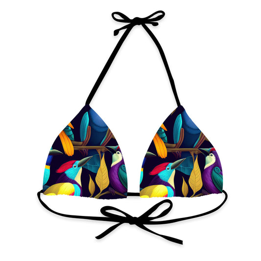 Pura Vida Parrots Triangle Bikini Top - Mila Beachwear