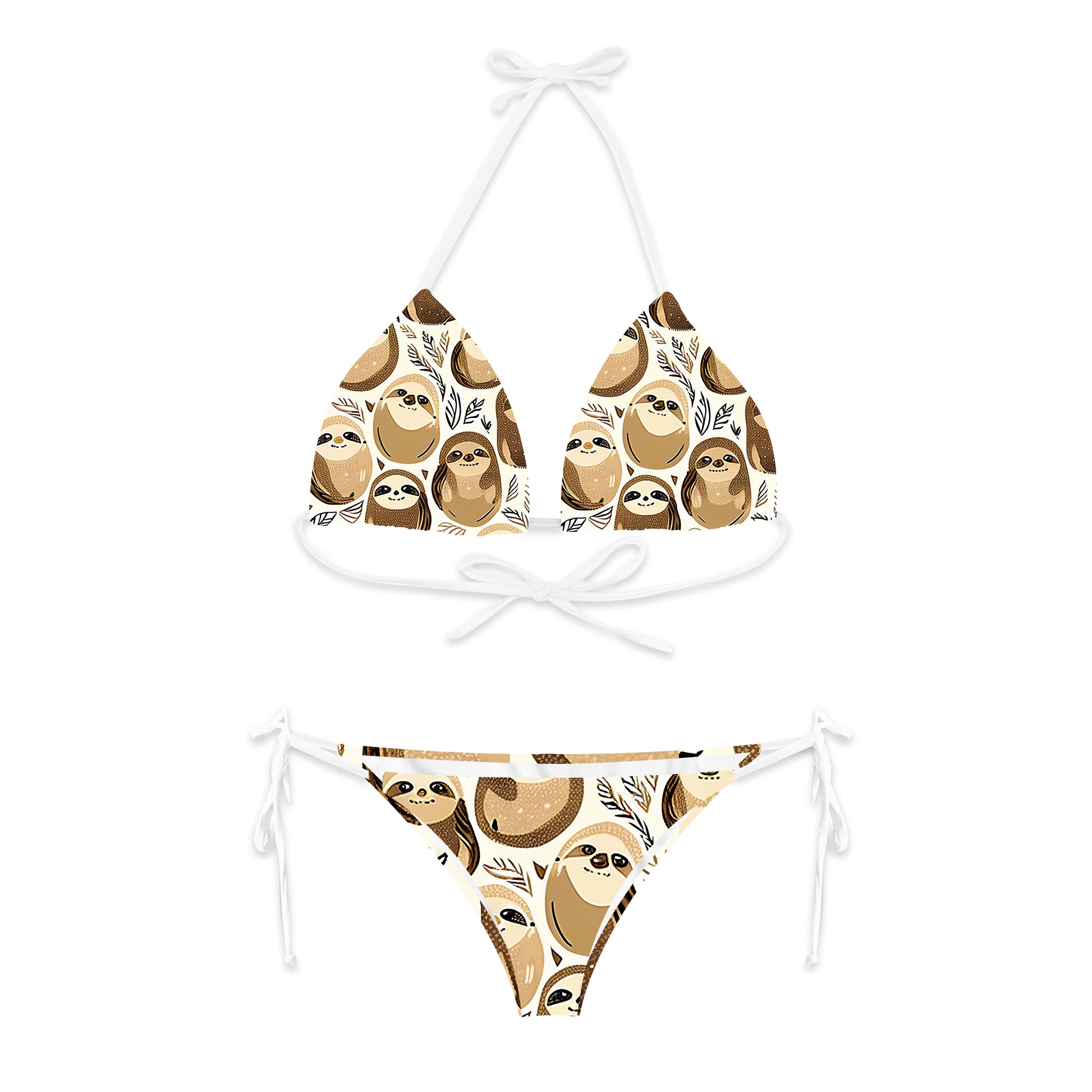 Sloth Bikini Top + String Bottom Combo - Mila Beachwear