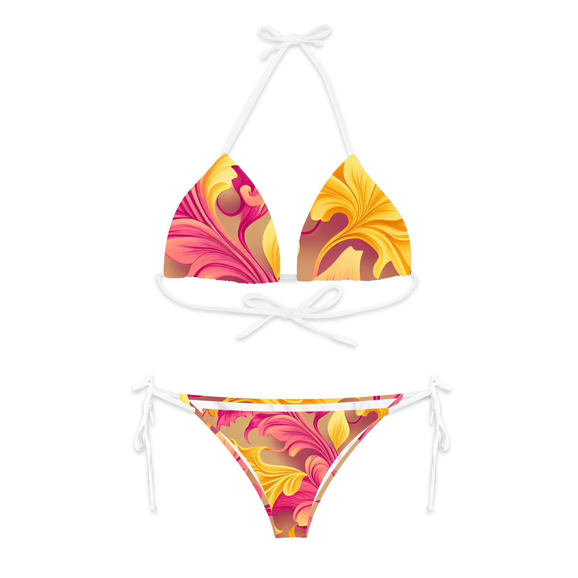 Summer Vibes Bikini Top + String Bottom Combo - Mila Beachwear