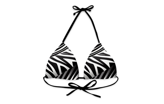 Zebra Triangle Bikini Top - Mila Beachwear