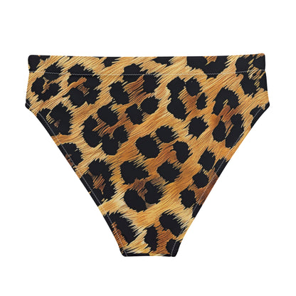 Safari Chic Leopard High-Waisted Bikini Bottom - Mila Beachwear