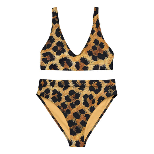 Safari Chic Leopard High-Waisted Bikini 2 Pieces - Mila Beachwear