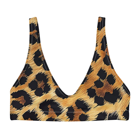 Safari Chic Leopard Padded Bikini Top - Mila Beachwear