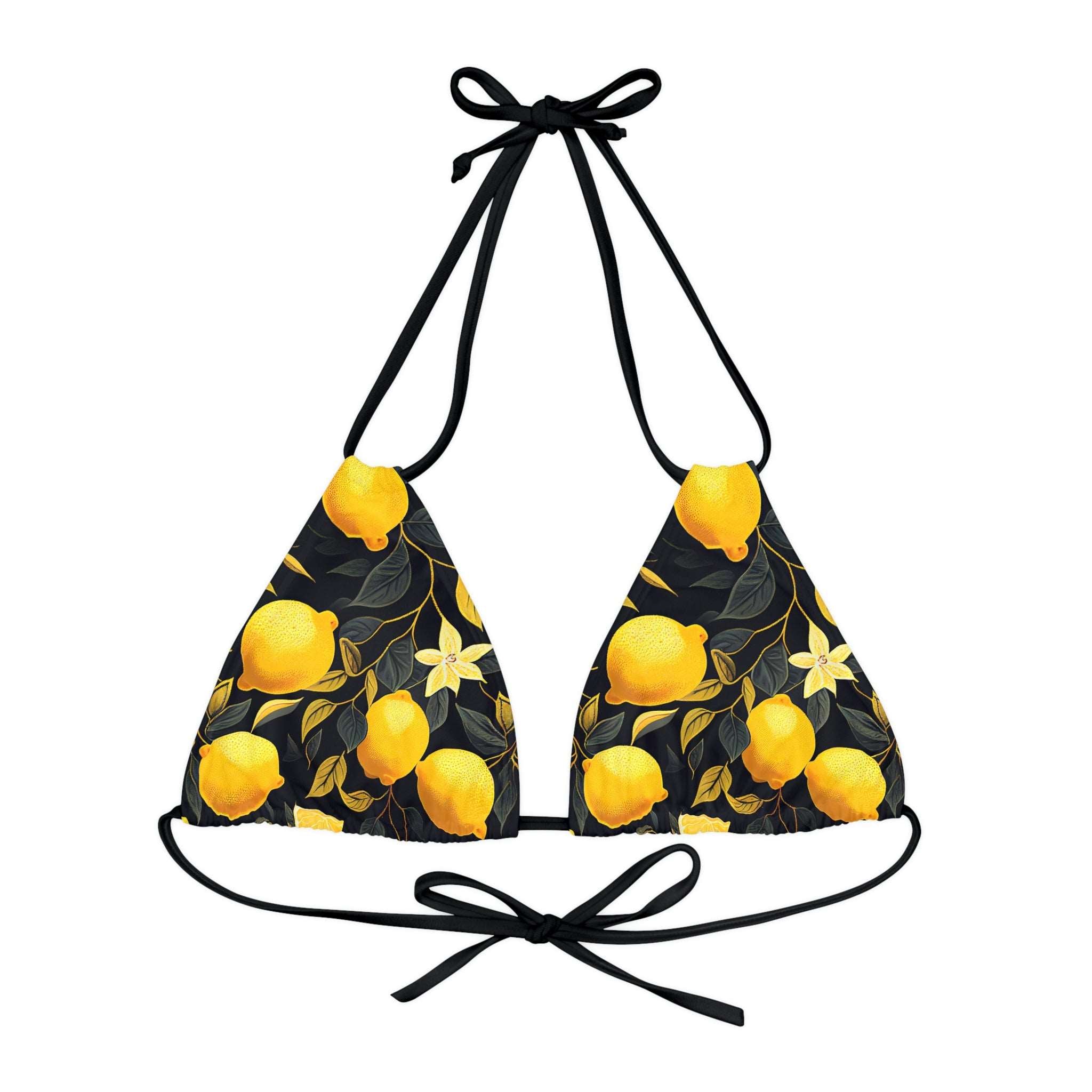 Sorrento Lemon Delight Strappy Triangle Bikini Top | Mila Beachwear