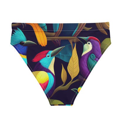 Pura Vida Parrots High-Waisted Bikini Bottom - Mila Beachwear