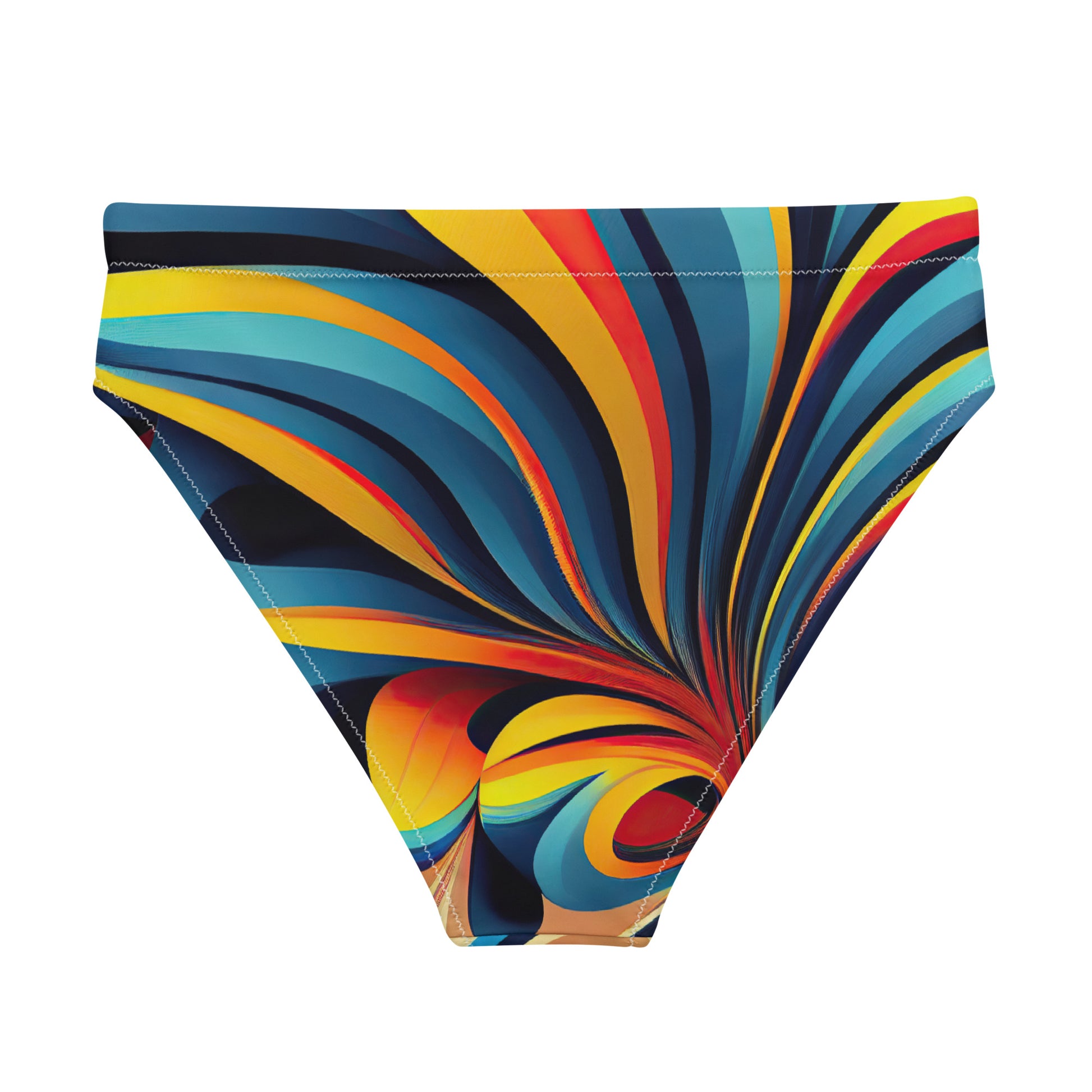 Color Vibes High-Waisted Bikini Bottom - Mila Beachwear
