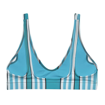 Turquoise Linear Luxe Padded Bikini Top - Mila Beachwear