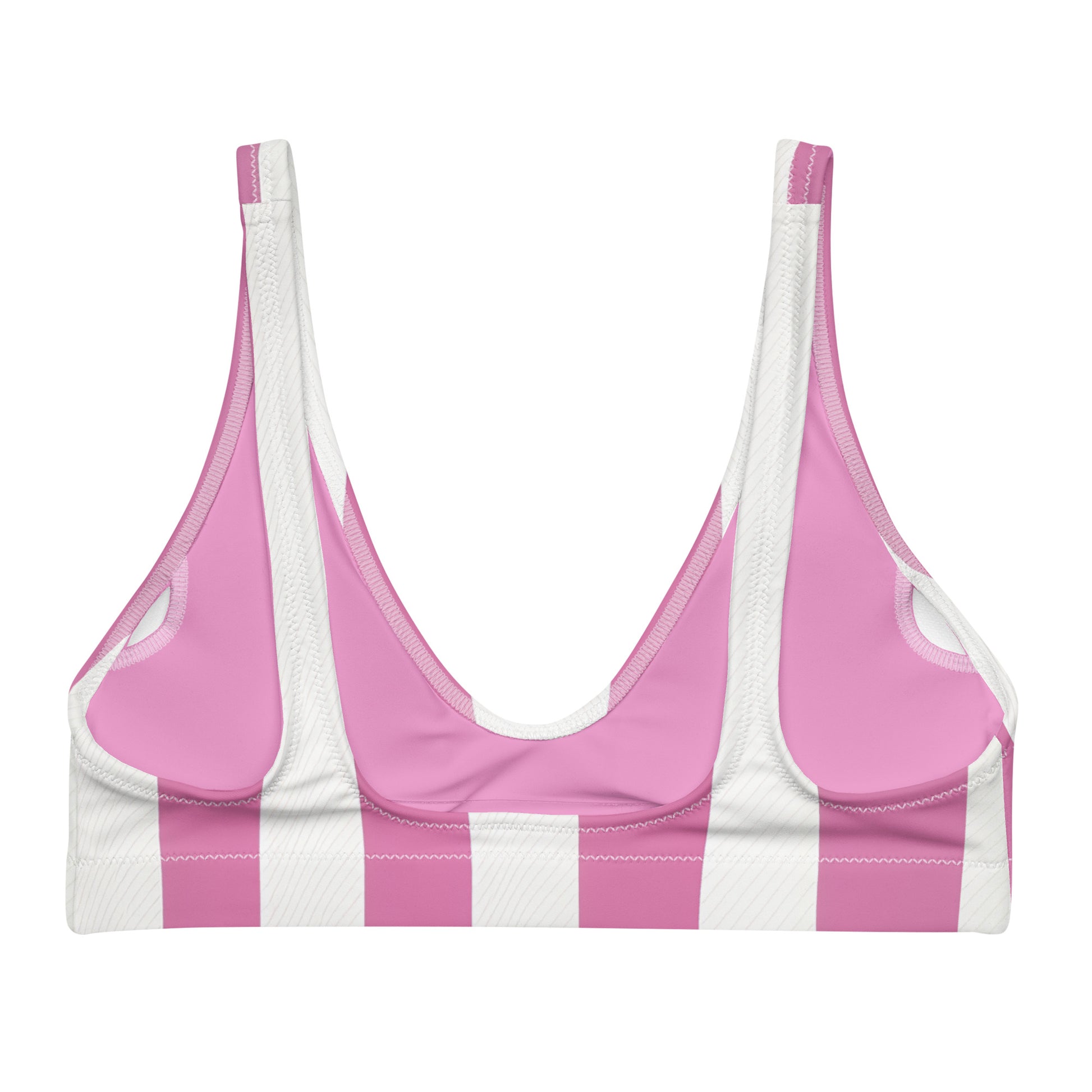 Pink Linear Luxe Padded Bikini Top - Mila Beachwear