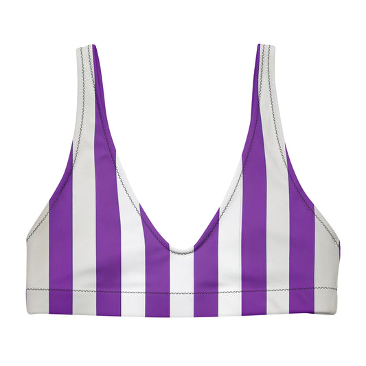 Purple Linear Luxe Padded Bikini Top - Mila Beachwear