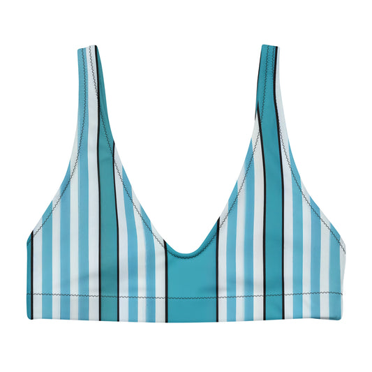 Turquoise Linear Luxe Padded Bikini Top - Mila Beachwear