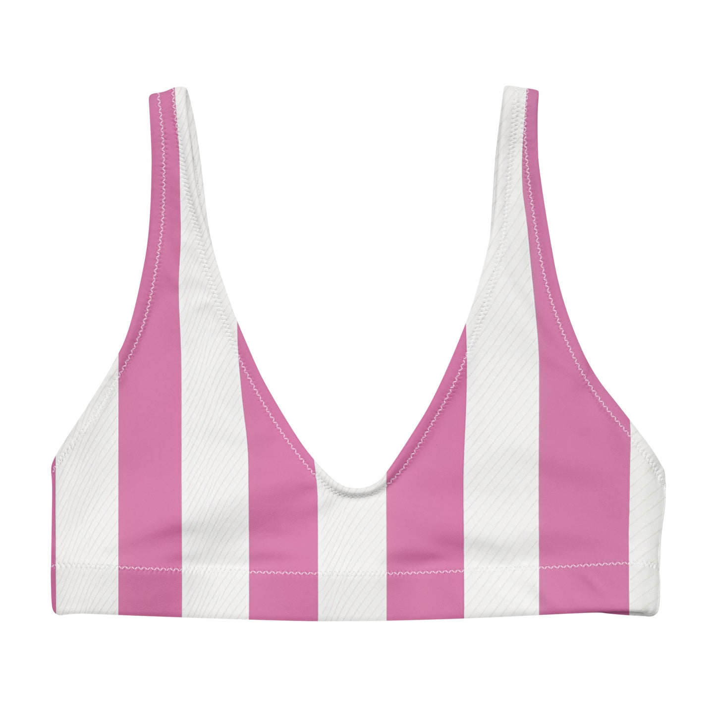 Pink Linear Luxe Padded Bikini Top - Mila Beachwear