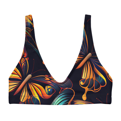 Psychedelic Butterflies Padded Bikini Top - Mila Beachwear