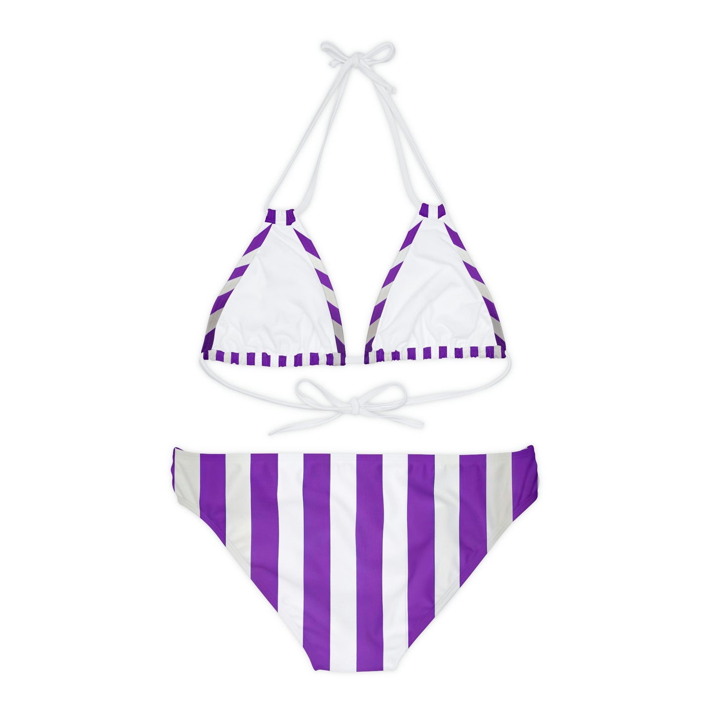 Purple Linear Luxe Strappy Bikini Set - Mila Beachwear